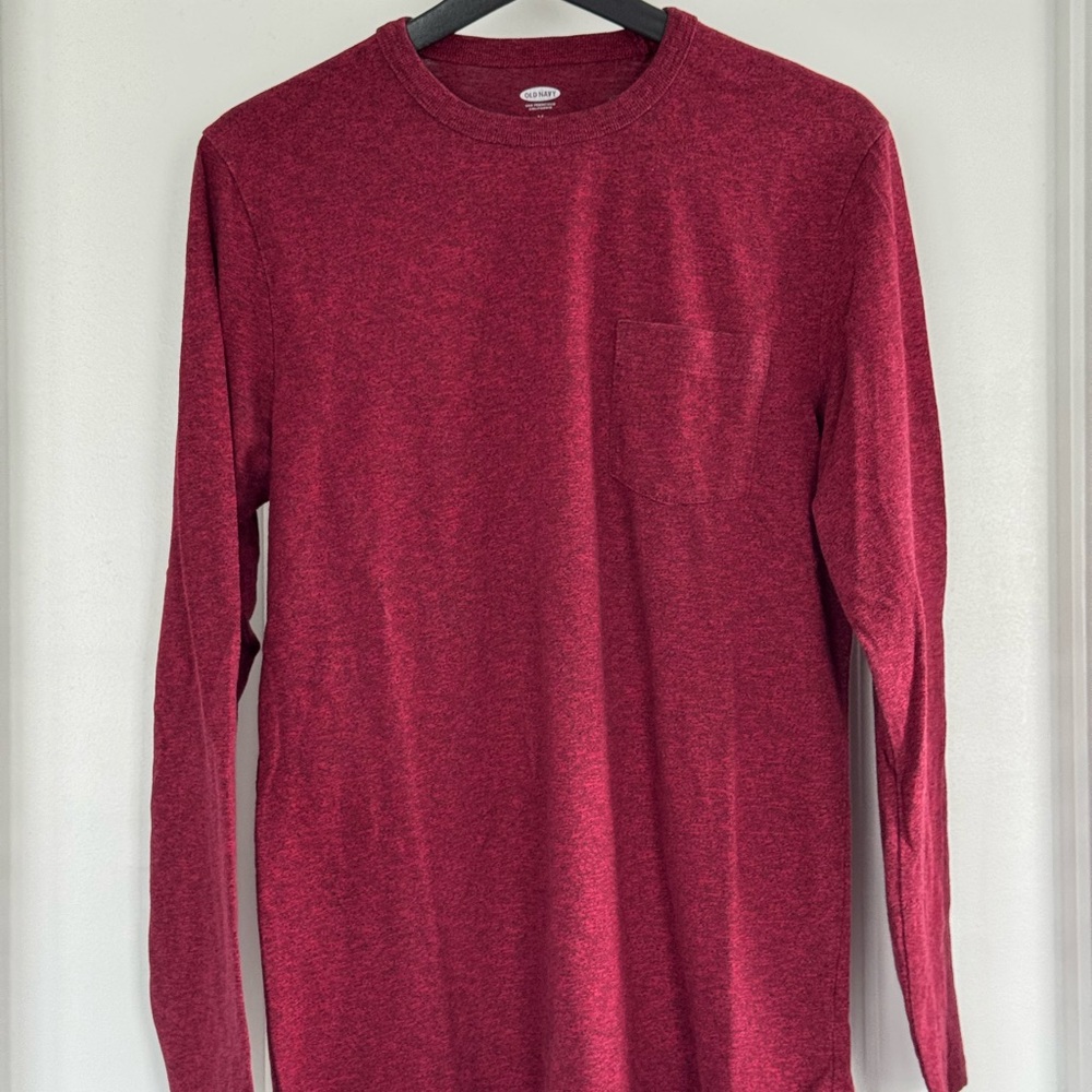 Old Navy Men's Maroon Long Sleeve Tee